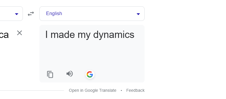 Fiz Minha Dinâmica Translate To English