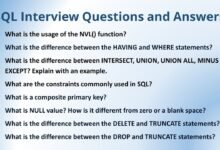 SQL Query Interview Questions and Answers